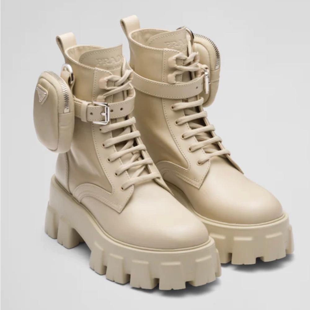 Mens PRADA trending boot military style size 10.5